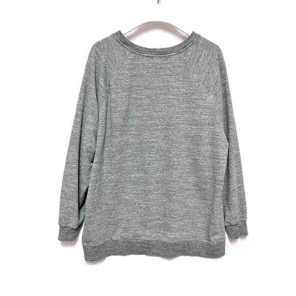 Wildfox Size Large Pour Favor Heather Gray Screen Print Wineglass Sweatshirt - Picture 5 of 7